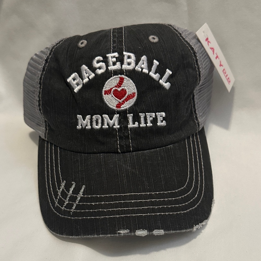 Katydid Black Gray Trucker Hat Mesh Snapback Baseball Cap